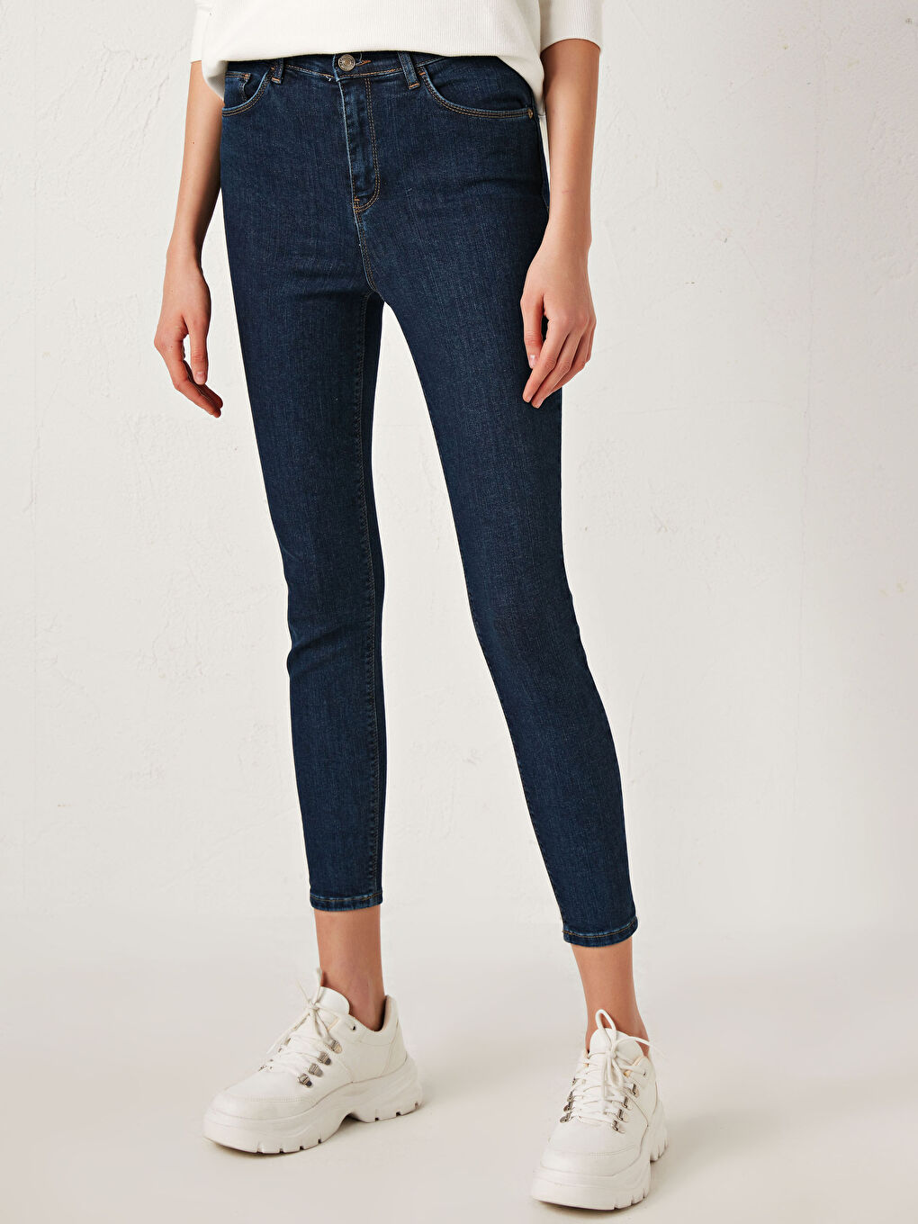 LCW Jeans Hoch taillierte Jupiter Super-Skinny-Fit Jeans für Damen -S1DV73Z8-309