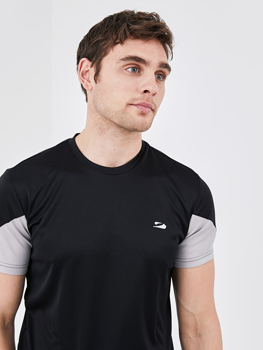 Crew Neck Short Sleeve Active Sports Men's T-Shirt-2