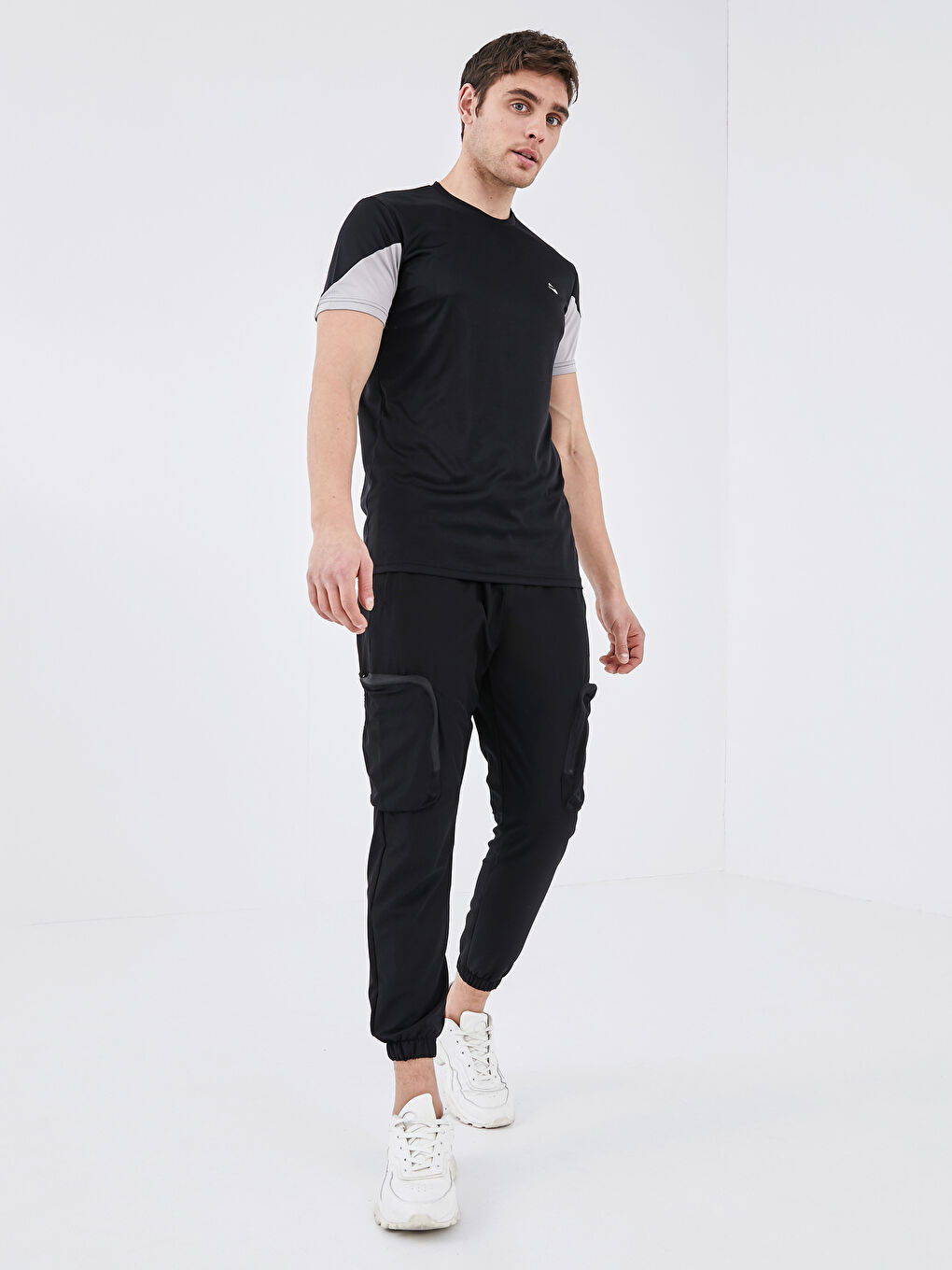 Crew Neck Short Sleeve Active Sports Men's T-Shirt-3