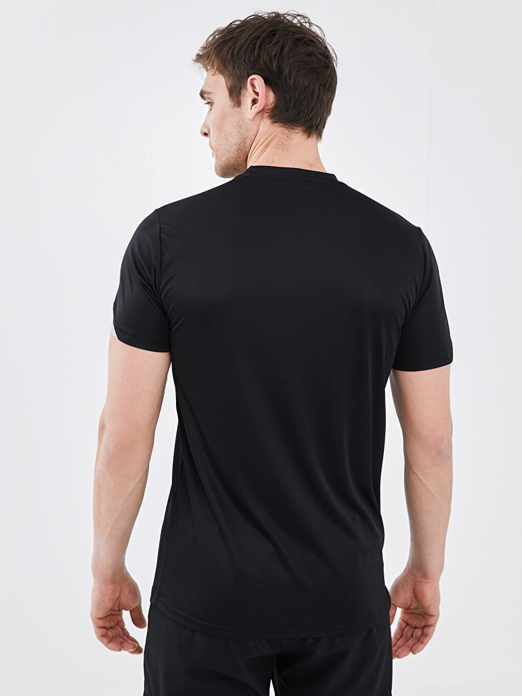Crew Neck Short Sleeve Active Sports Men's T-Shirt-4