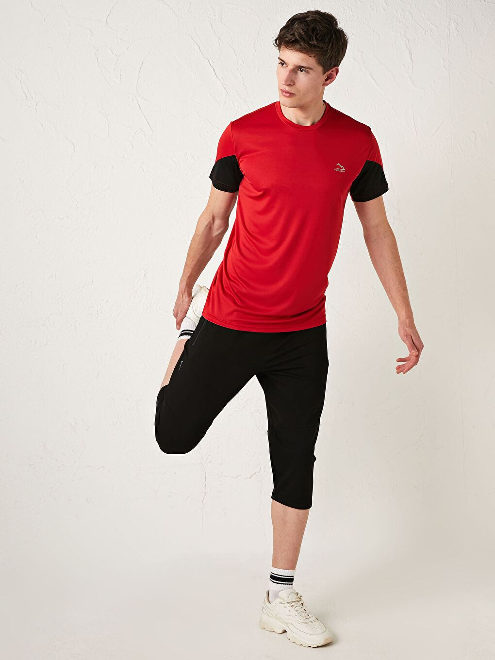 Crew Neck Short Sleeve Active Sports Men's T-Shirt-3