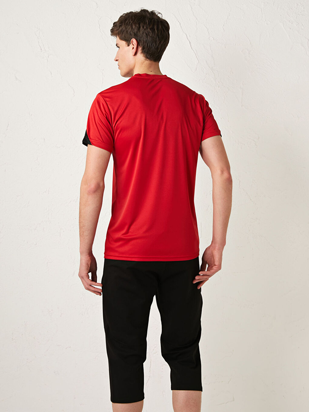 Crew Neck Short Sleeve Active Sports Men's T-Shirt-4