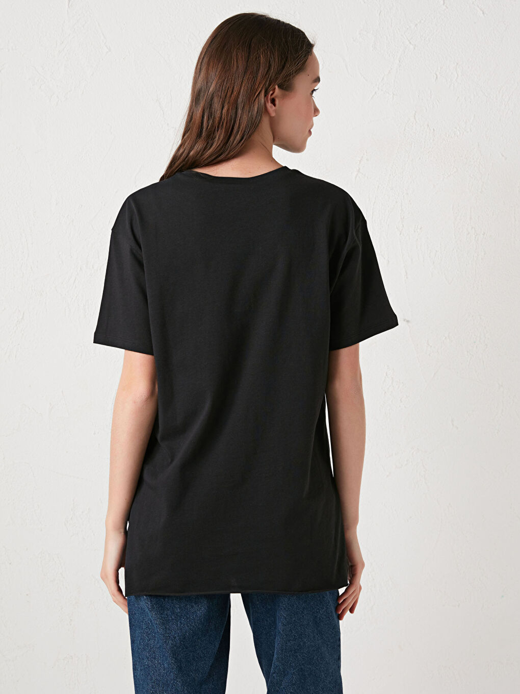 Футболка с круглым вырезом, принтом Том и Джерри, коротким рукавом, хлопковая, для женщин-3