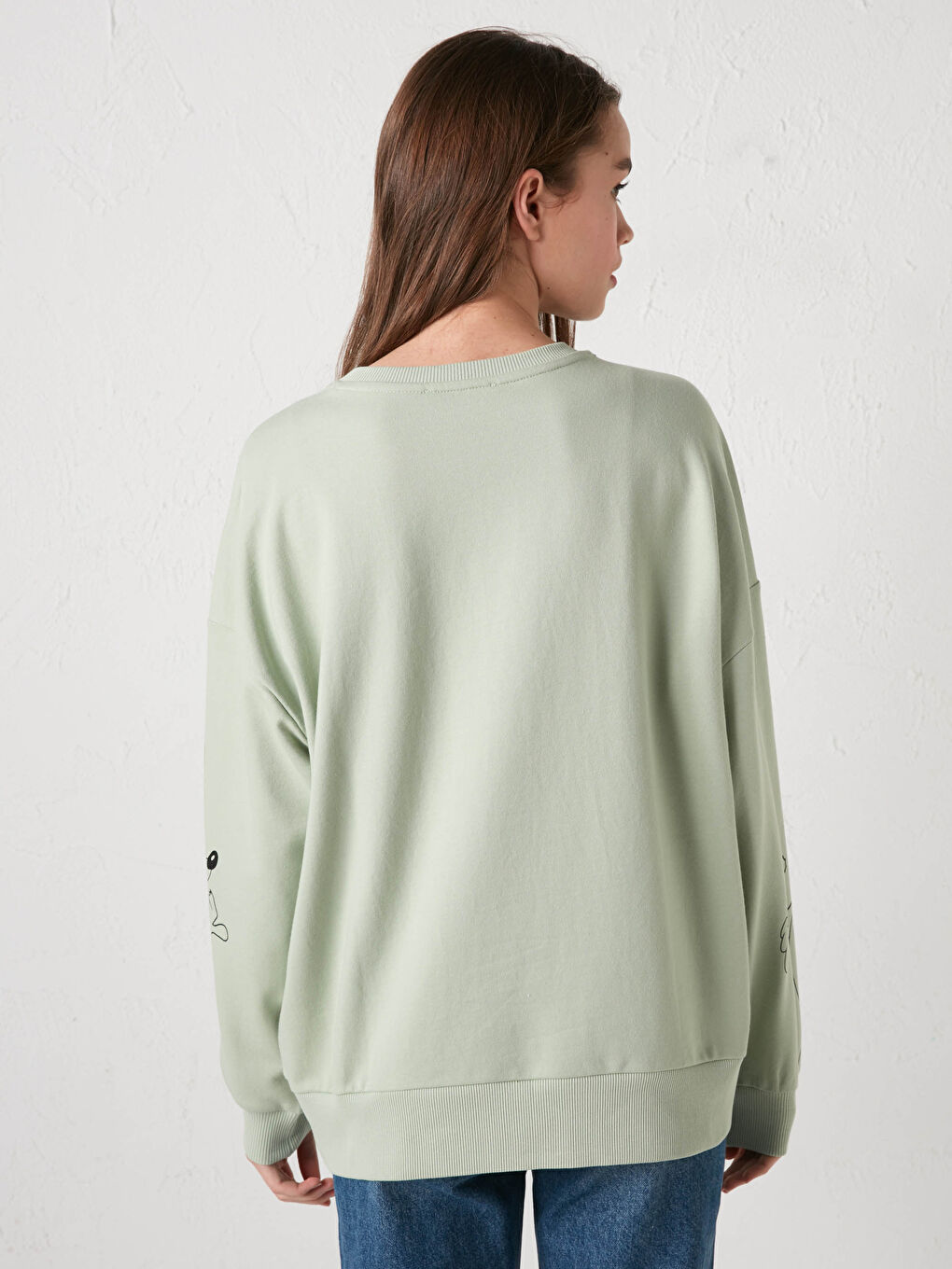 LCW Vision Sweat-shirt à col rond imprimé Bugs Bunny à manches longues pour Femmes -S1EA21Z8-FKS