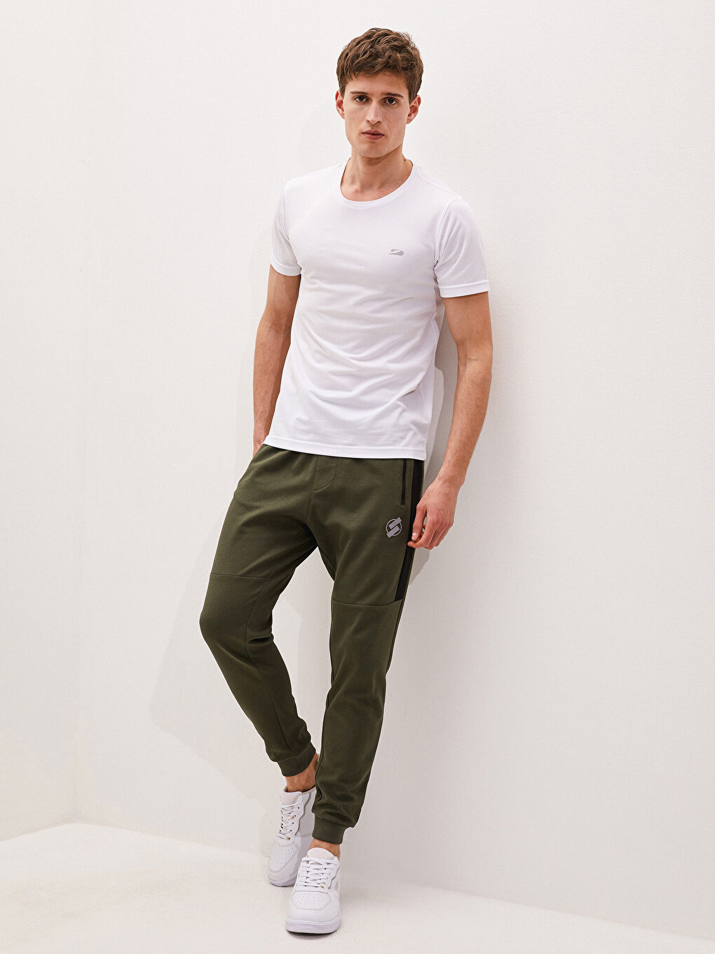 Haki Standart Kalıp Aktif Spor Erkek Eşofman Altı