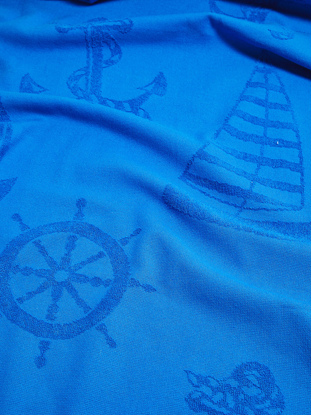 Mavi Desenli Erkek Plaj Havlusu-2