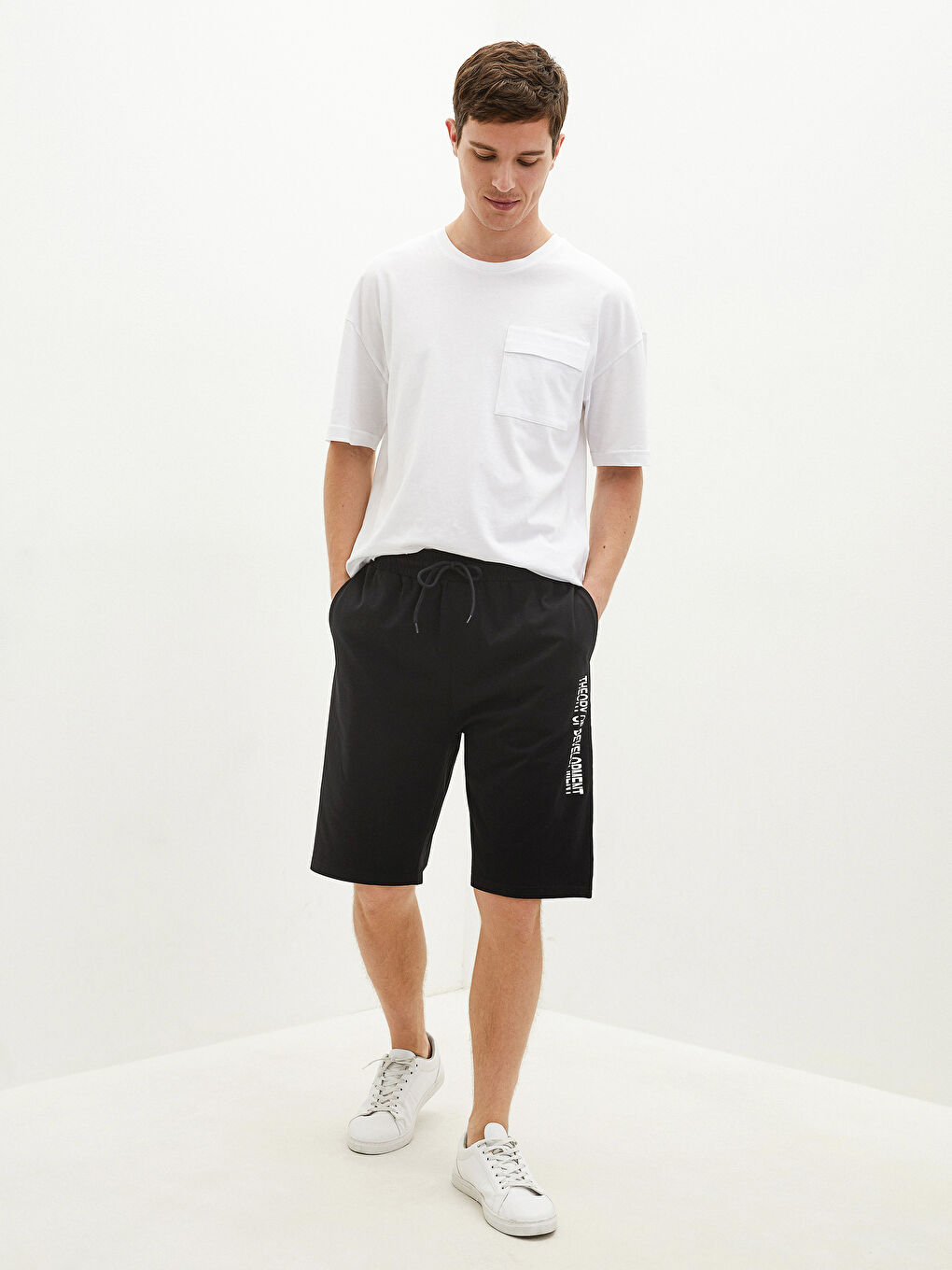 Regulär Sitzende Sportshorts für Herren-2