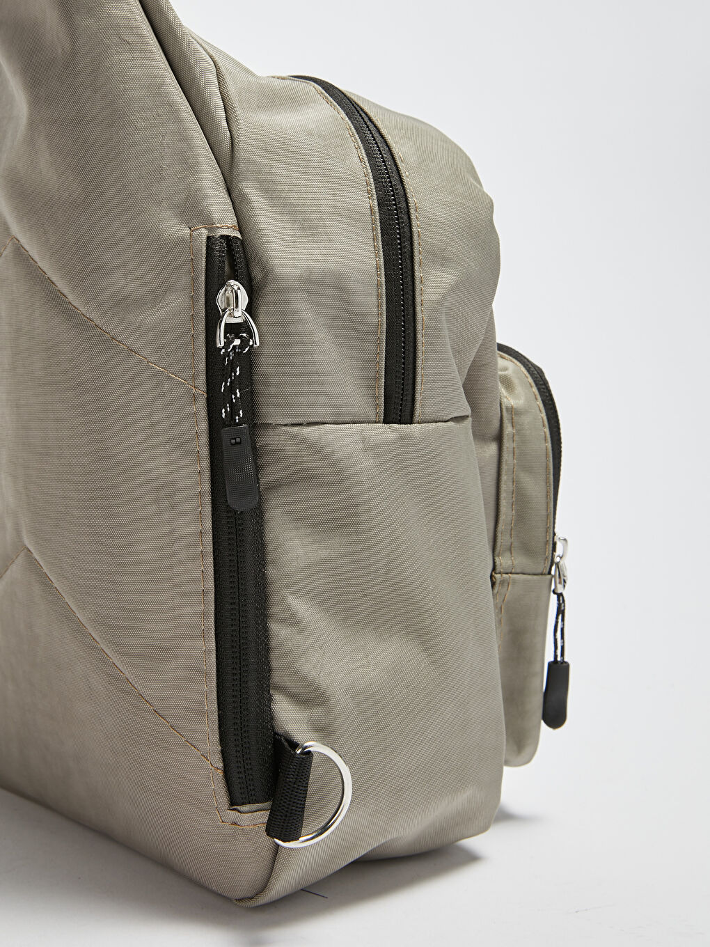 Bej Tek Omuz Askılı Sırt ve Göğüs Çantası-4