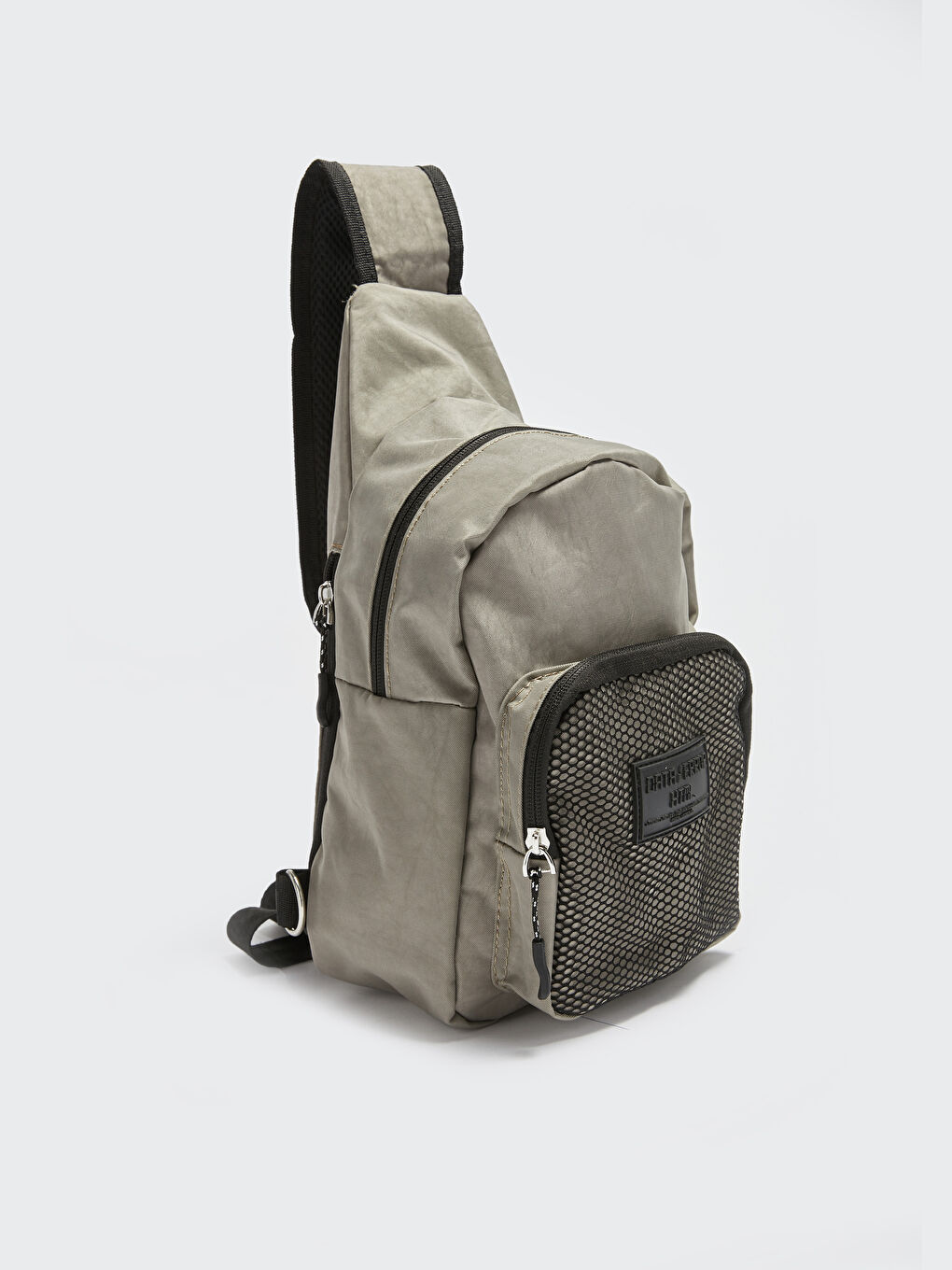 Bej Tek Omuz Askılı Sırt ve Göğüs Çantası-5