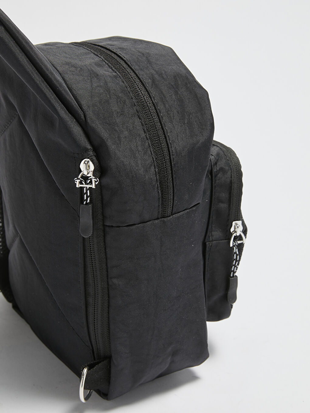 Siyah Tek Omuz Askılı Sırt ve Göğüs Çantası-5