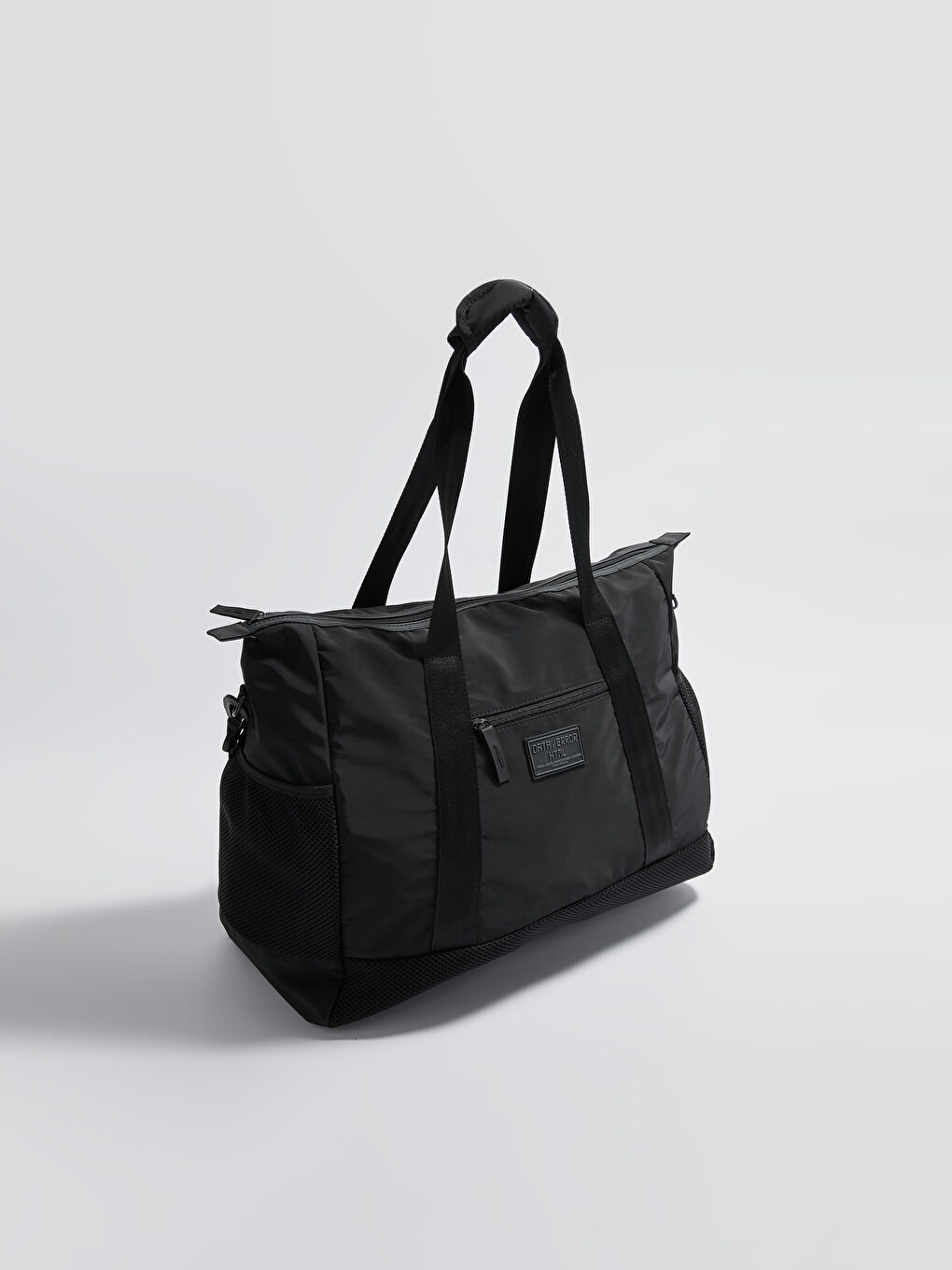 Siyah Paraşüt Kumaş Aktif Spor Çanta-1