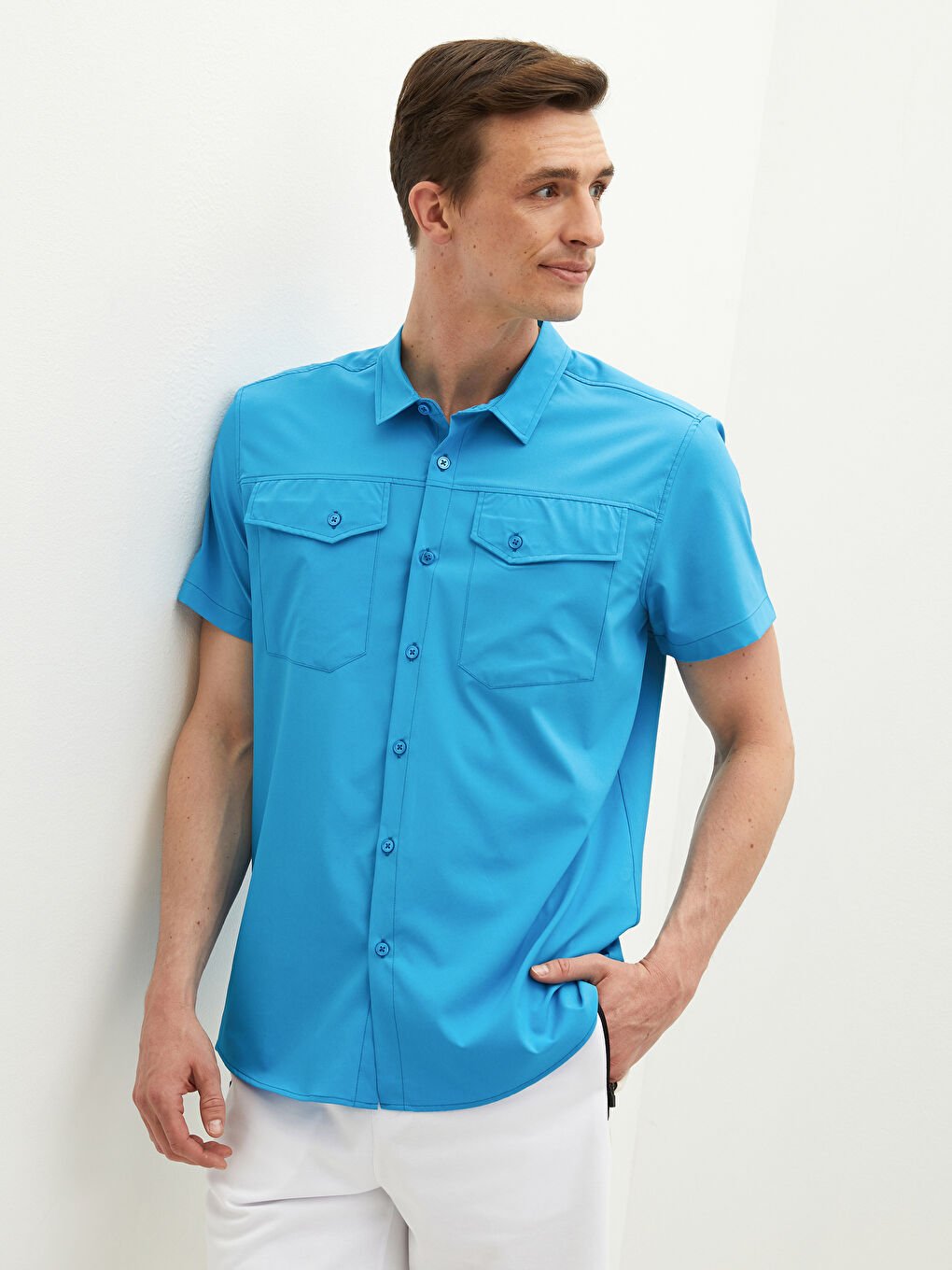 Mavi Regular Fit Kısa Kollu Erkek Gömlek