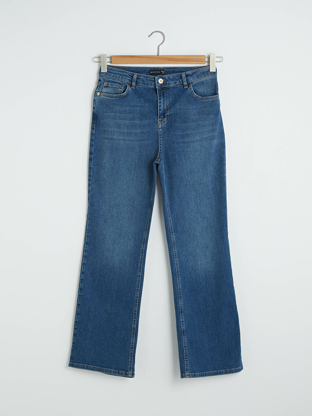 İndigo Yüksek Bel Mars Flare Kadın Jean Pantolon