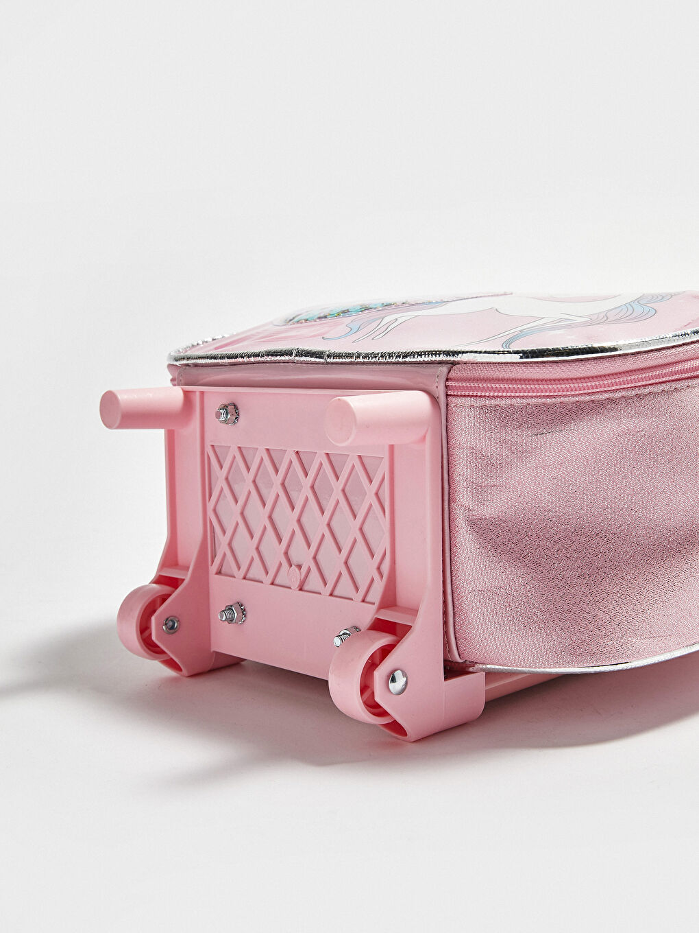 Чемодан для путешествий в клетку с принтом для девочек-4