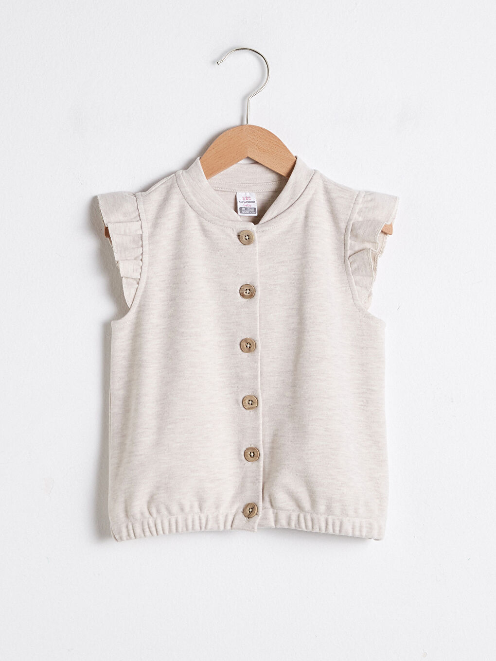 Bej Kız Bebek Yelek