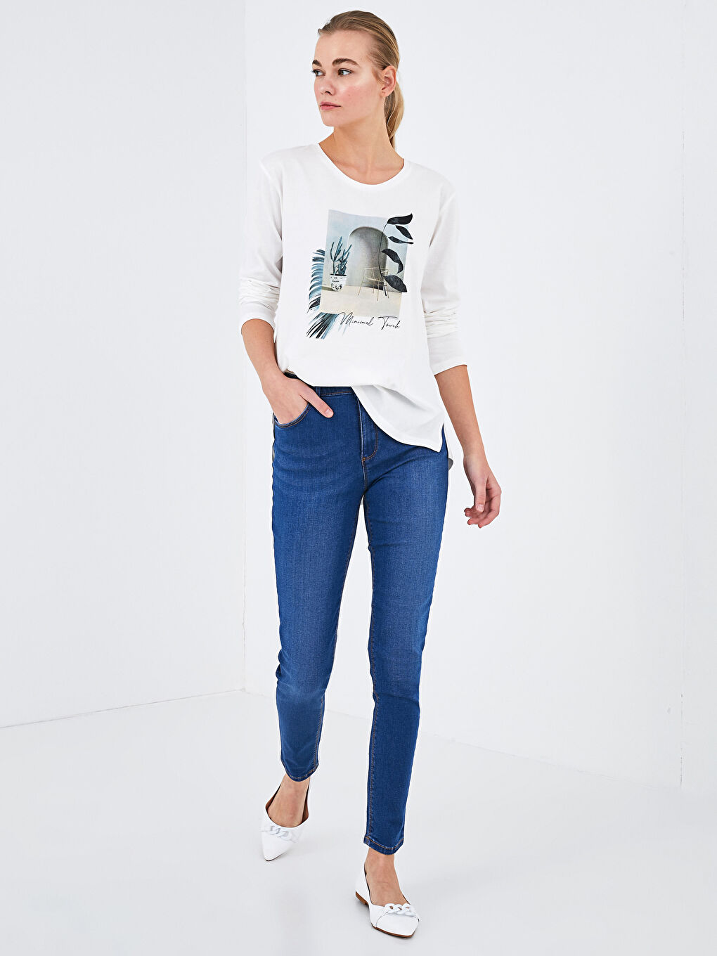 İndigo Yüksek Bel Mercury Skinny Fit Kadın Jean Pantolon