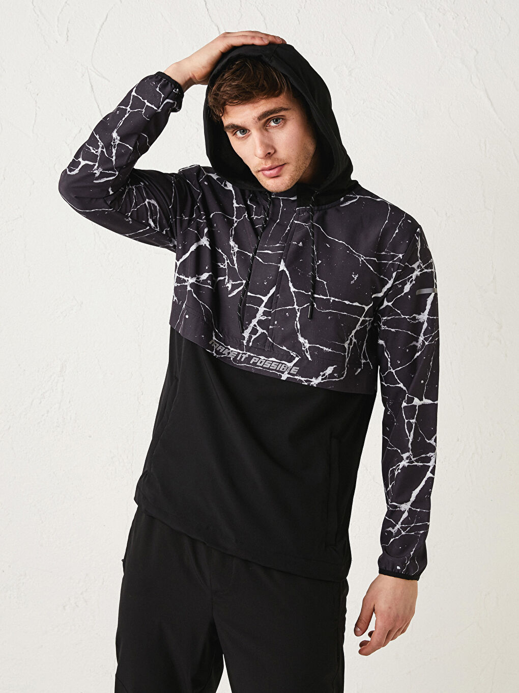 Kapuzensweatshirt Langarm Aktive Sportarten Herren Kapuzenpullover-1