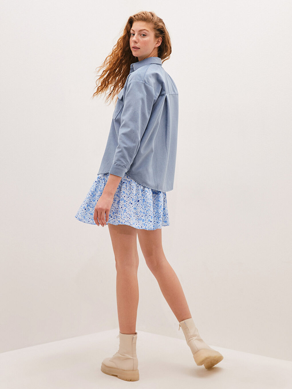 Žena PLAVA Košulja-1