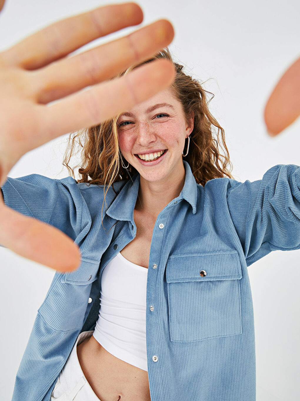 Žena PLAVA Košulja-2