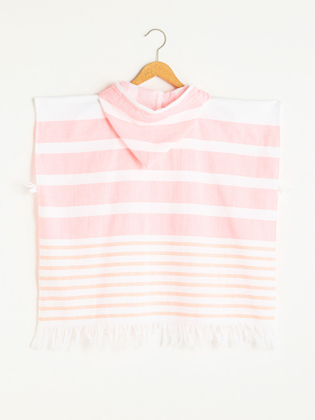 Hooded Fringed Girl Poncho