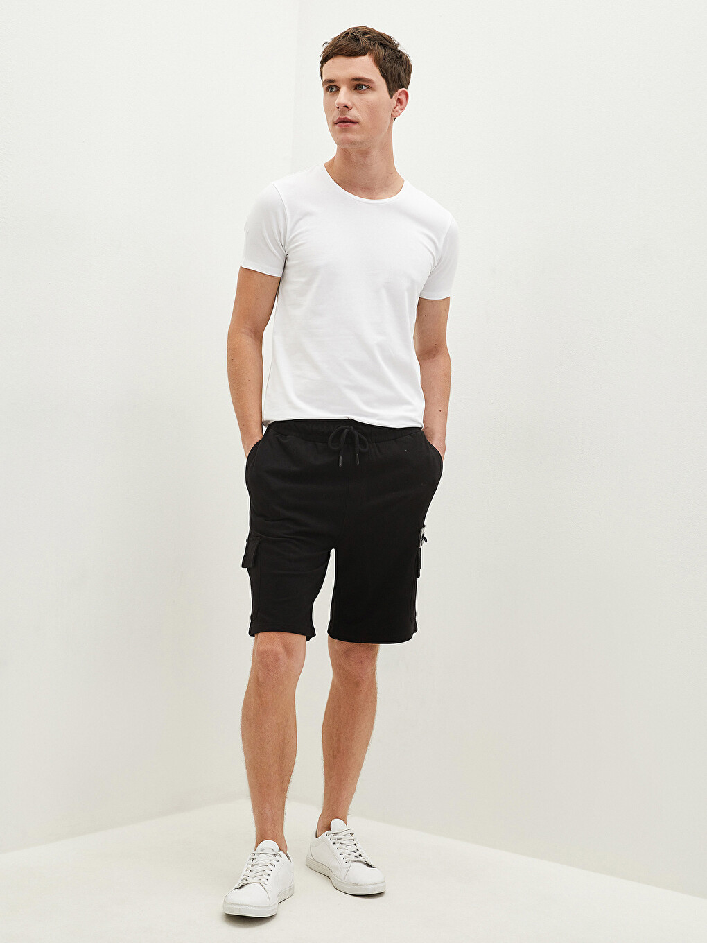 Crew Neck Short Sleeve Basic Combed Cotton Men's T-shirt-2