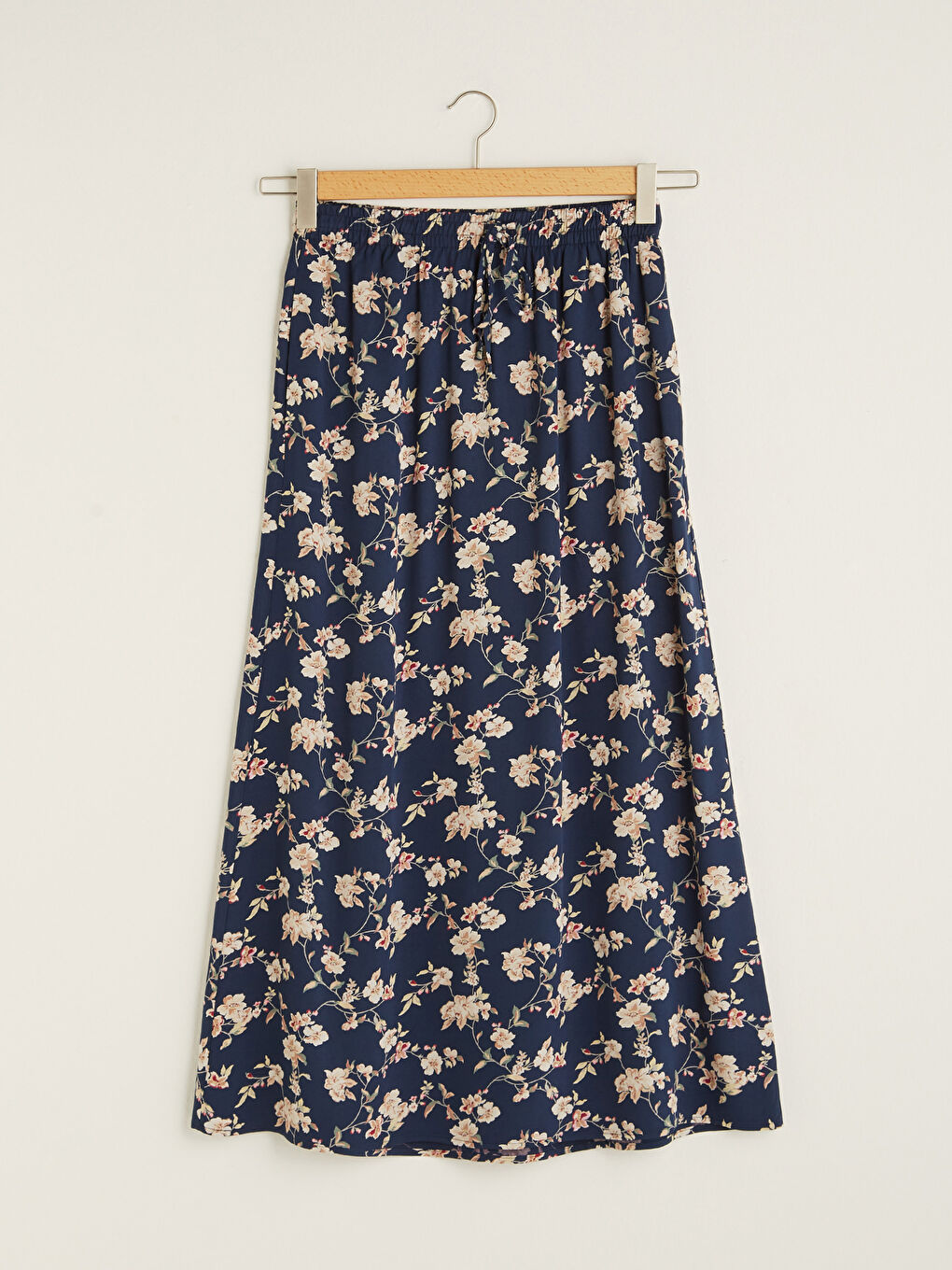 Elastic Waist Floral Patterned Women's Skirt-5