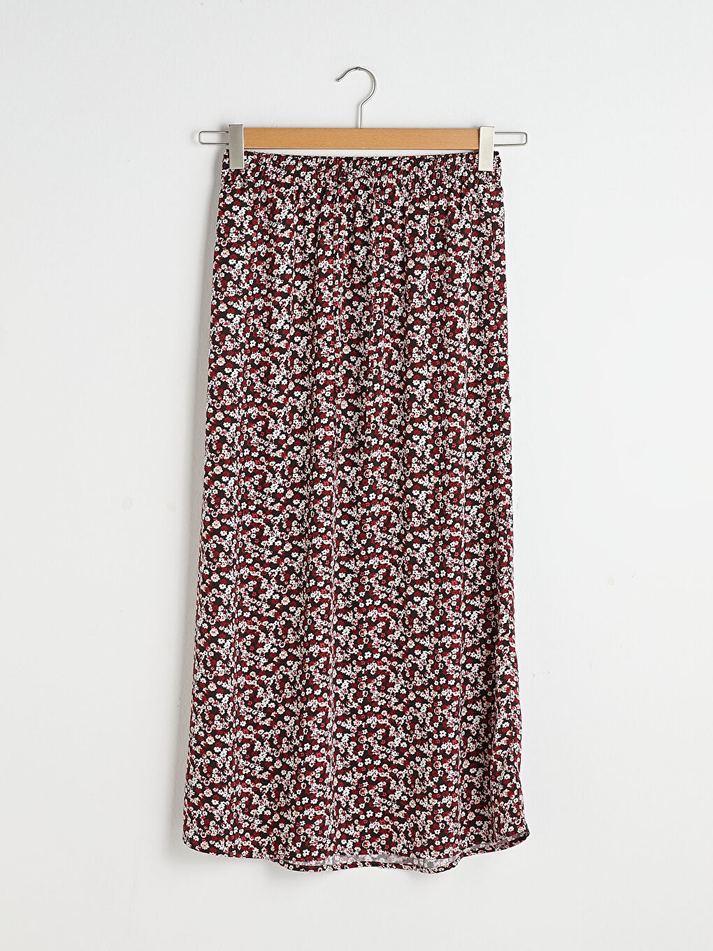 Elastic Waist Floral Patterned Women's Skirt-5