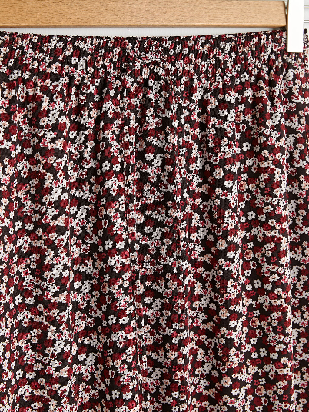 Elastic Waist Floral Patterned Women's Skirt-6