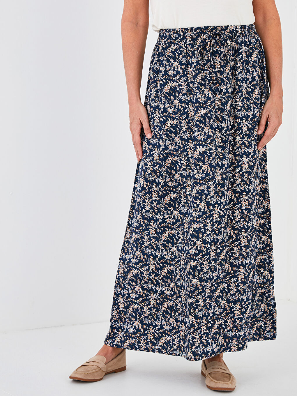 LCW Grace Rock für Damen mit elastischem Bund und Blumenmuster -S1EE95Z8-LSJ