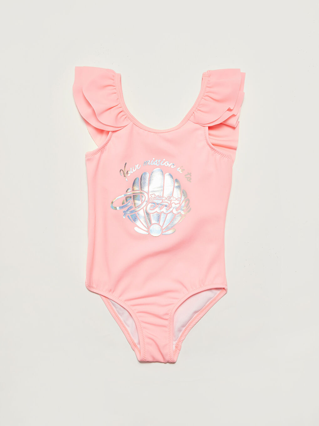 Купальник для девочек с принтом из эластичной ткани