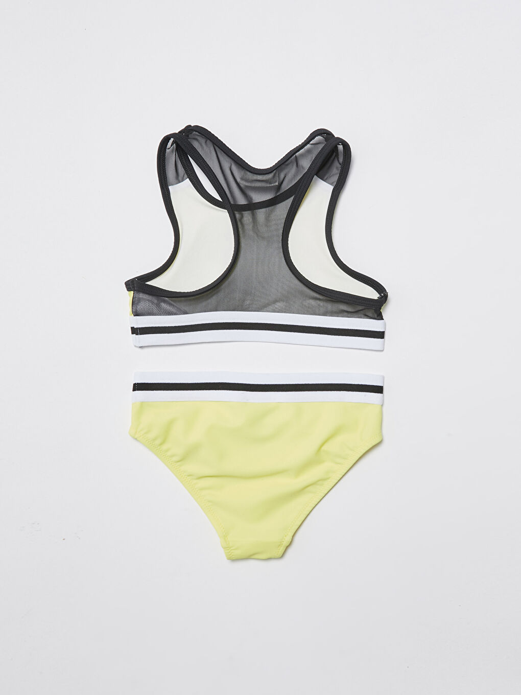 بيكيني للبنات بقماش مطبوع قابل للتمدد-1