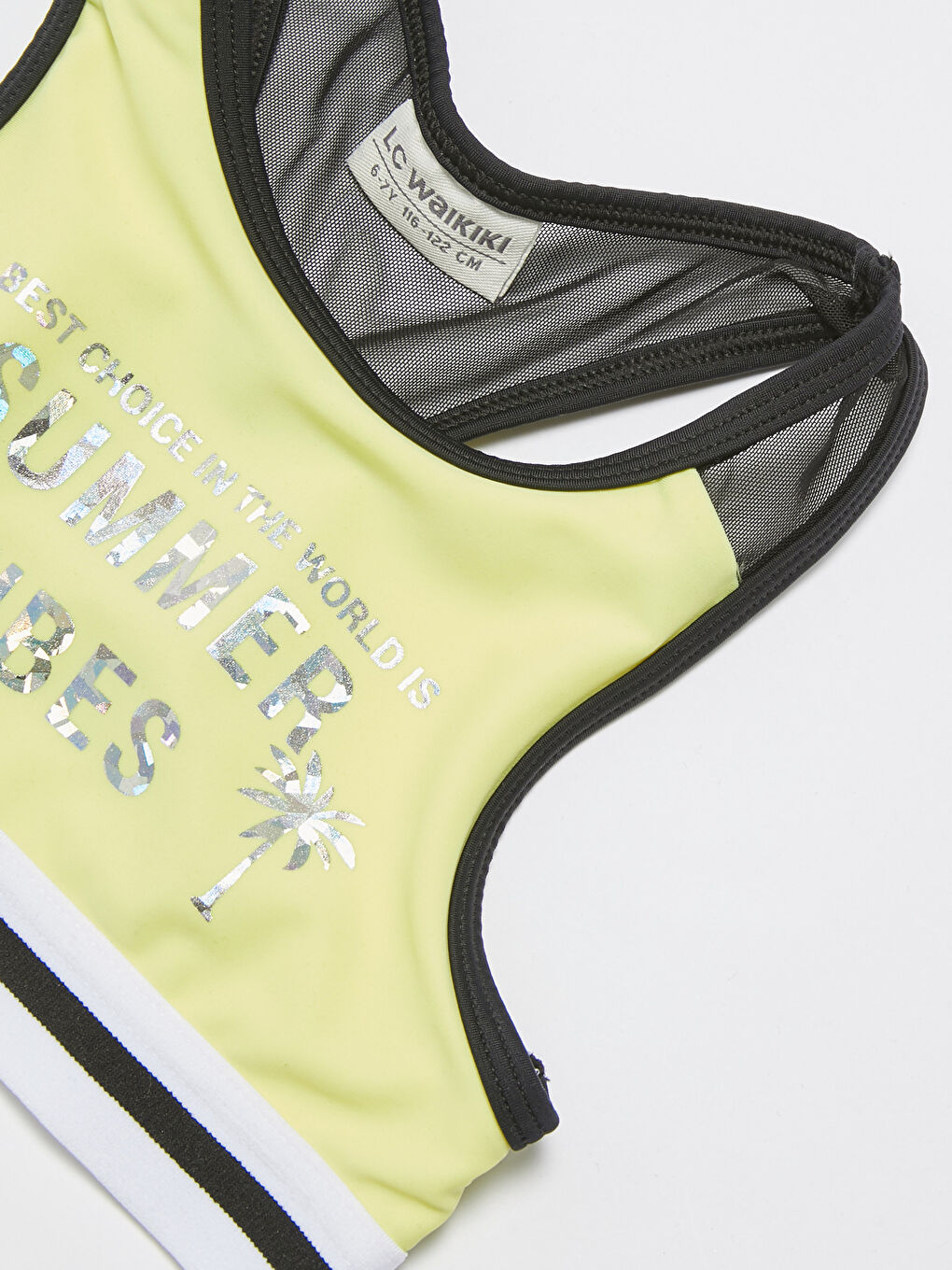 بيكيني للبنات بقماش مطبوع قابل للتمدد-2