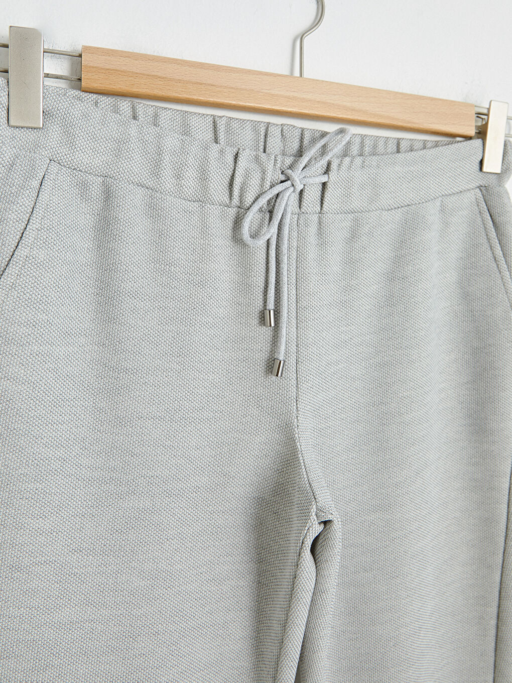 Gri Beli Lastikli Hamile Jogger Pantolon-6