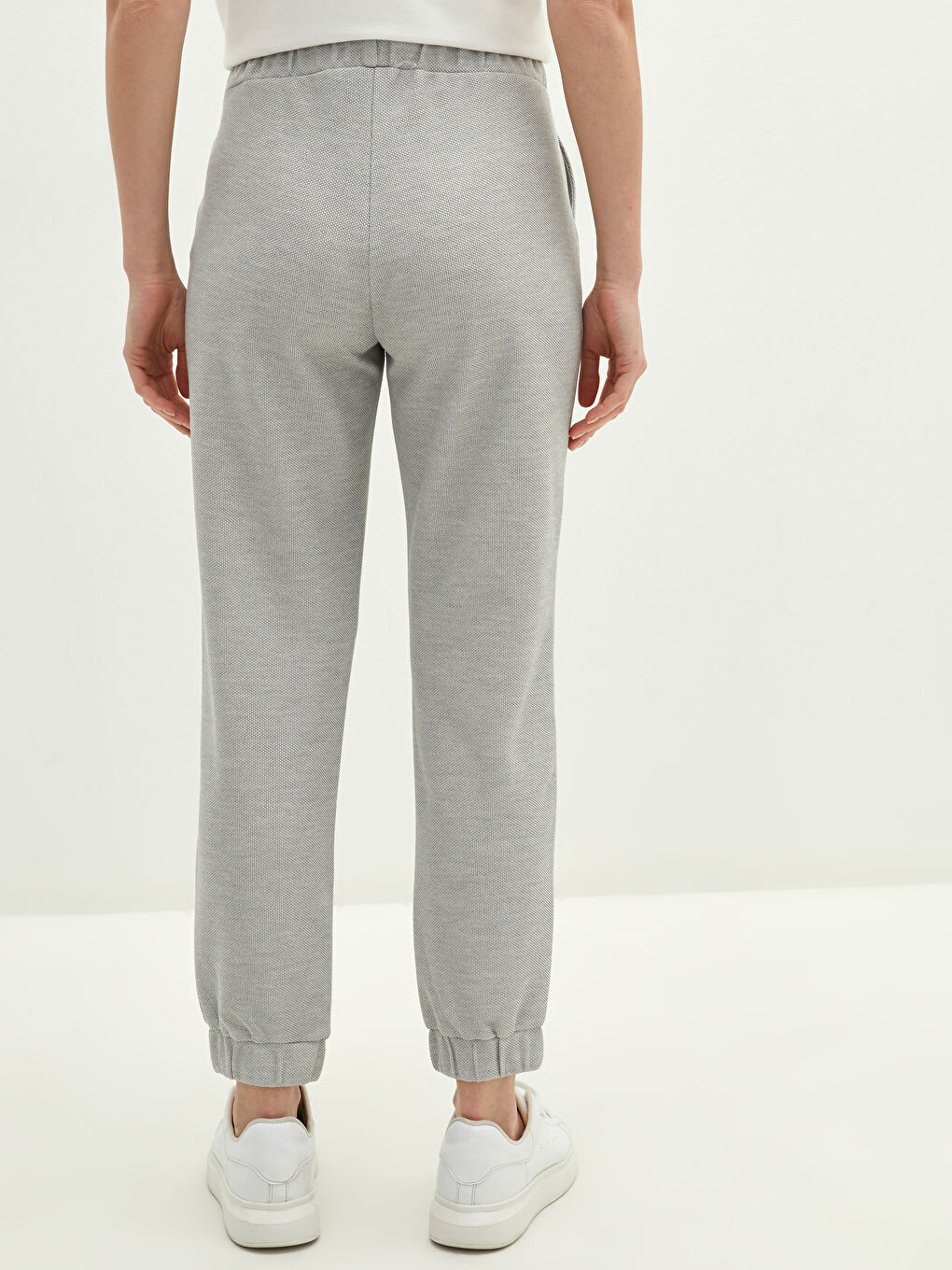 Gri Beli Lastikli Hamile Jogger Pantolon-2