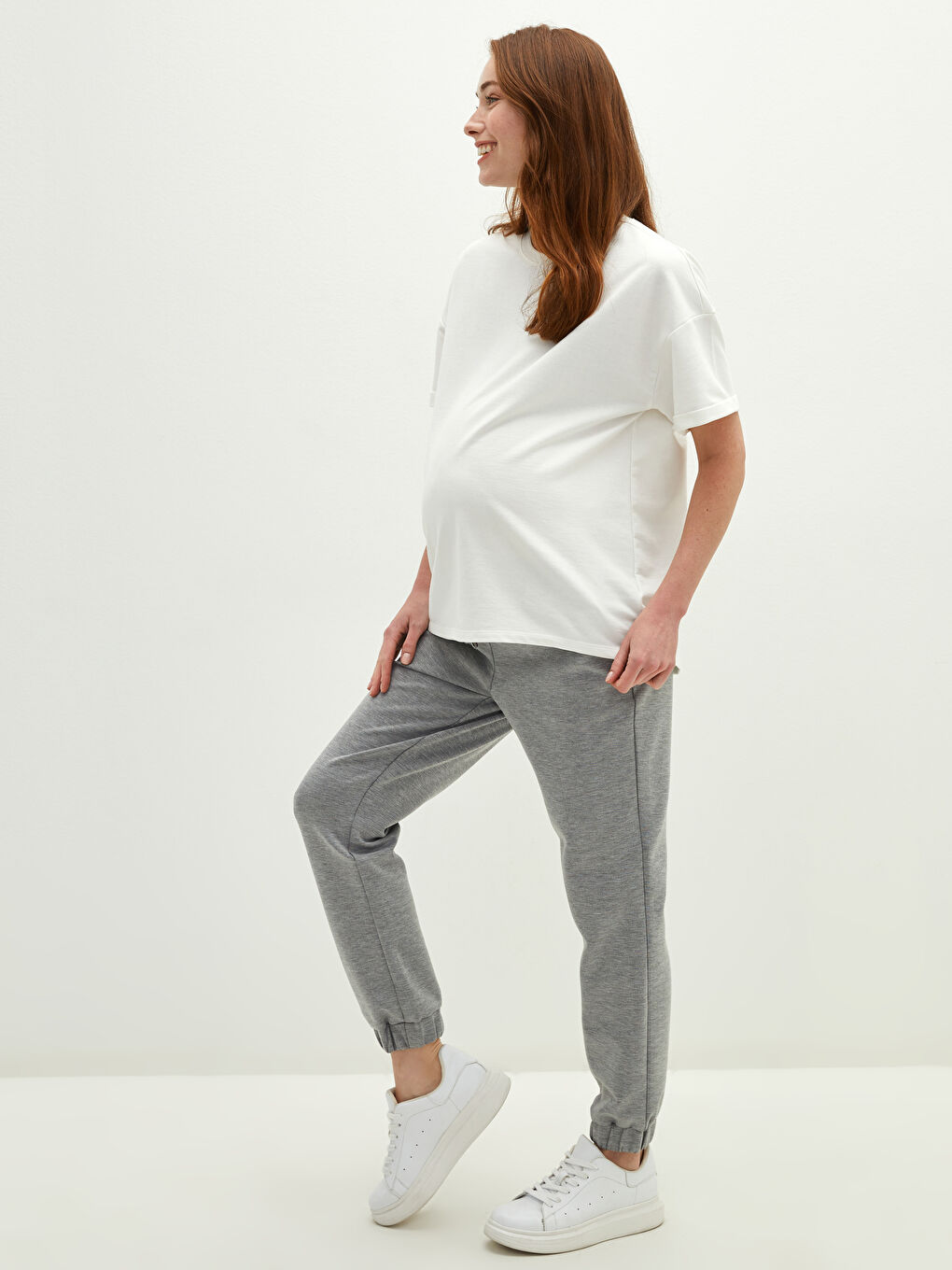 Elastic Waist Maternity Jogger Pants