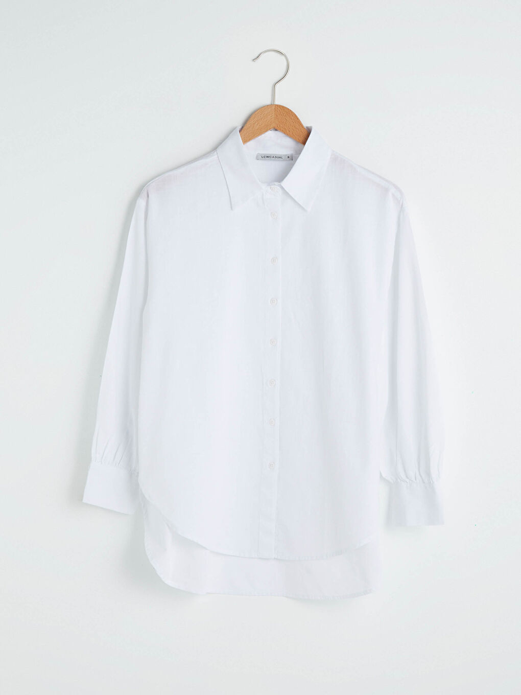 Chemise Pour Femmes Oversize En Popeline À Manches Longues Droites Boutonnées-6