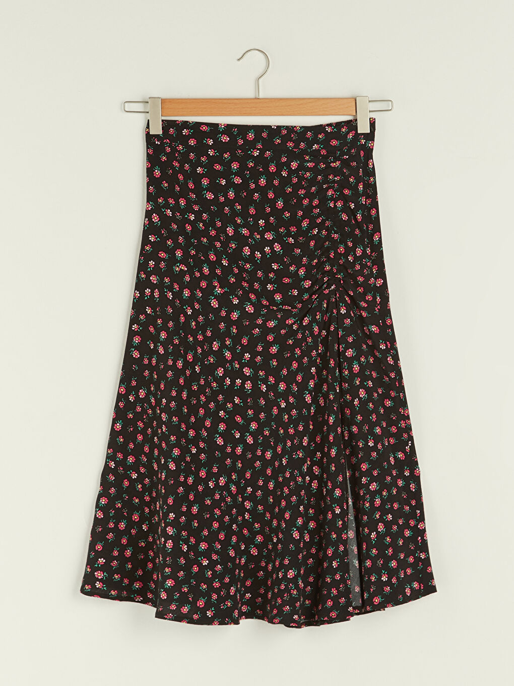 A-kroj cvetna suknja od viskoze za žene-5