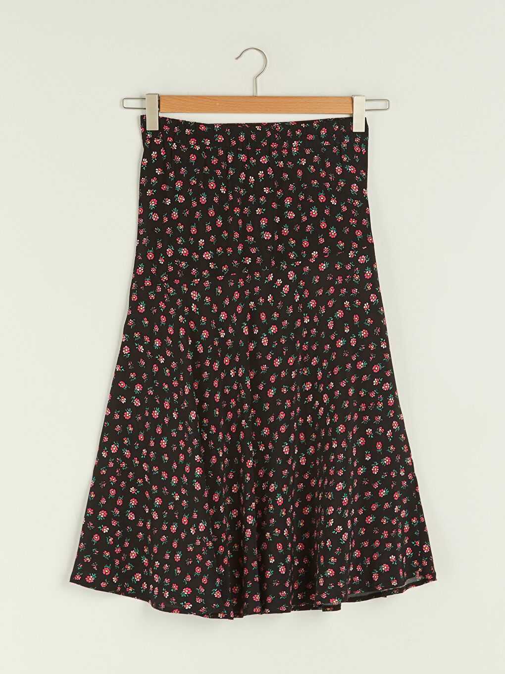 A-kroj cvetna suknja od viskoze za žene-6