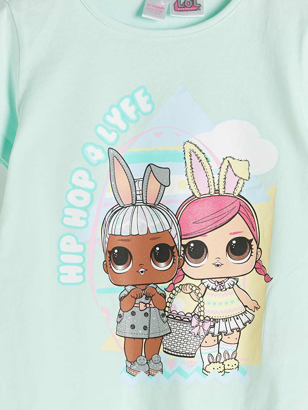 Mavi Bisiklet Yaka LOL Surprise OMG Lisanslı Kısa Kollu Kız Çocuk Pijama Takımı-2