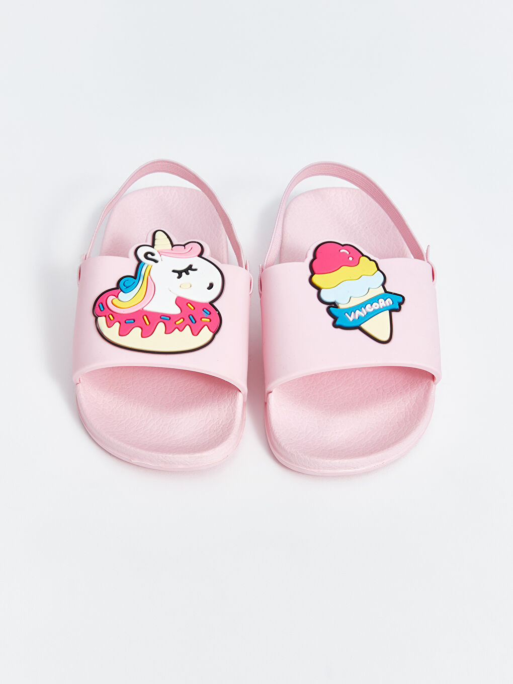 LCW STEPS Single Band Patch Detail Baby Girl Beach Slippers -S1EH03Z1-CRC