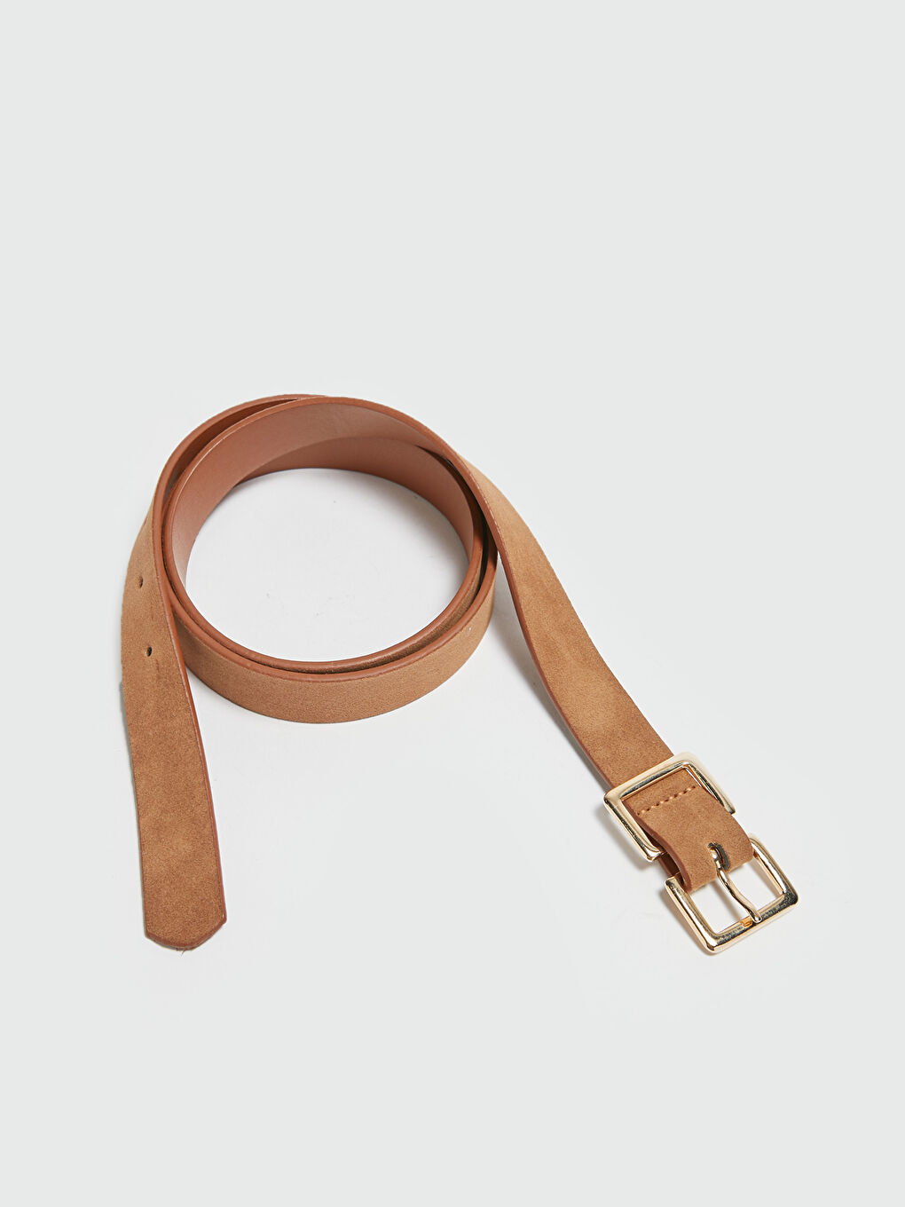 Kahverengi Süet Kadın Kemer