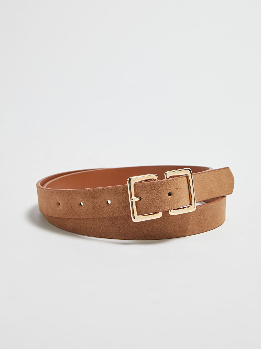 Kahverengi Süet Kadın Kemer-1