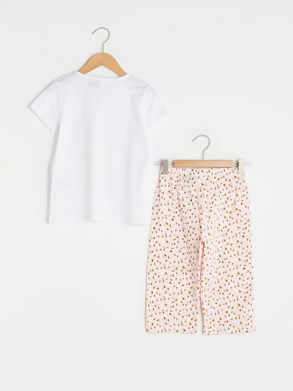 Set de pijama pentru Fete cu Guler rotund, Imprimat Minnie Mouse, Mânecă scurtă-1