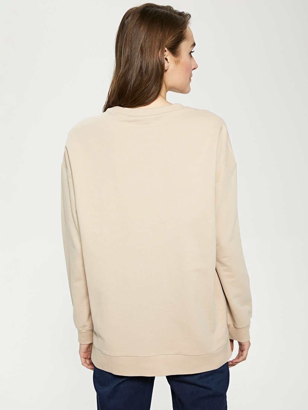 Crew Neck Printed Long Sleeve Women's Sweatshirt-4