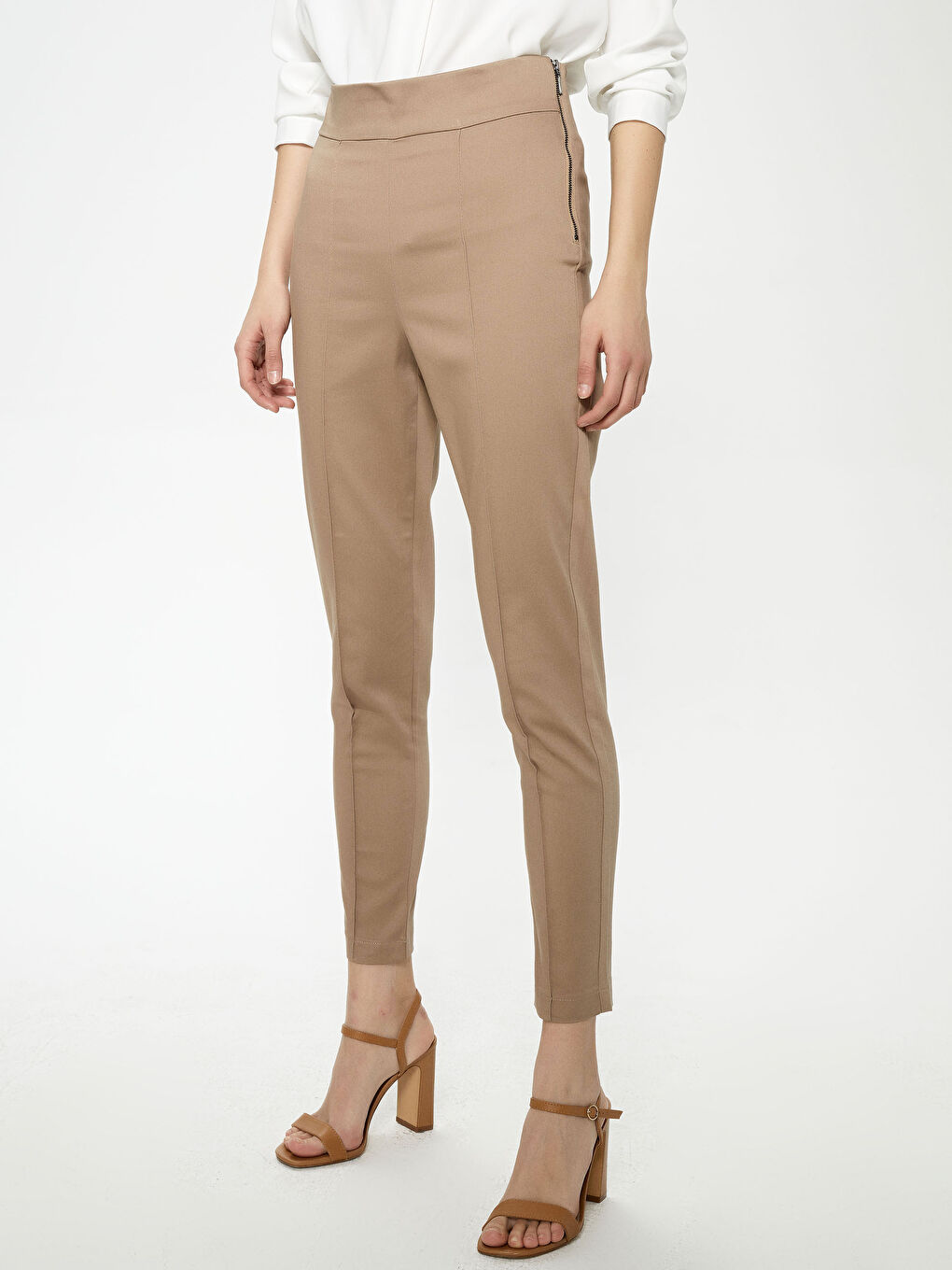 Normal Fit High Waist Women Trousers-3