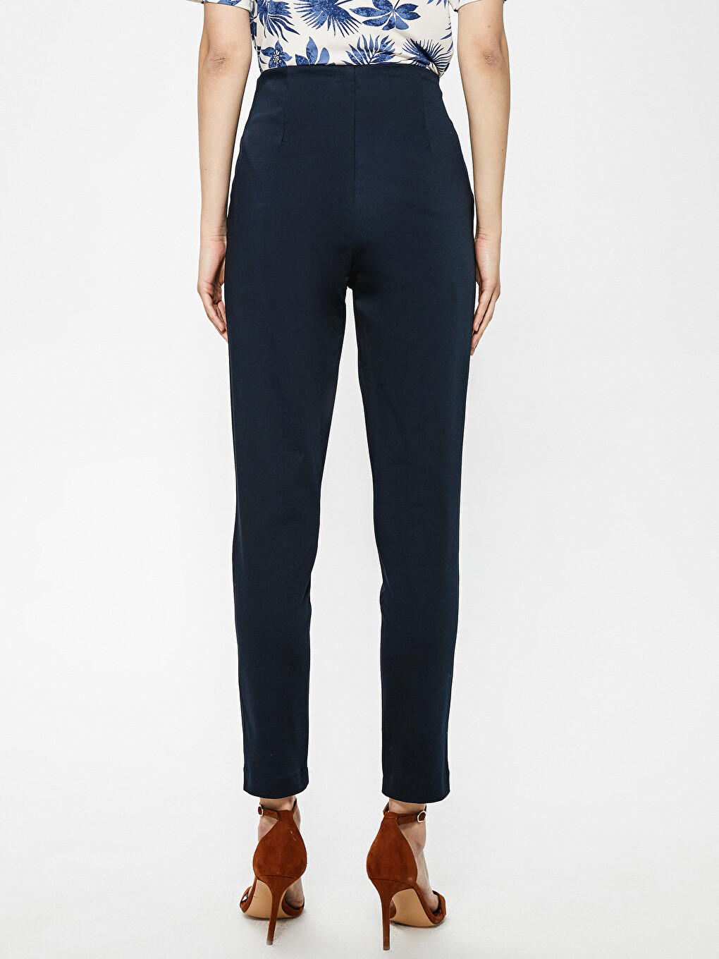 Normal Fit High Waist Women Trousers-4