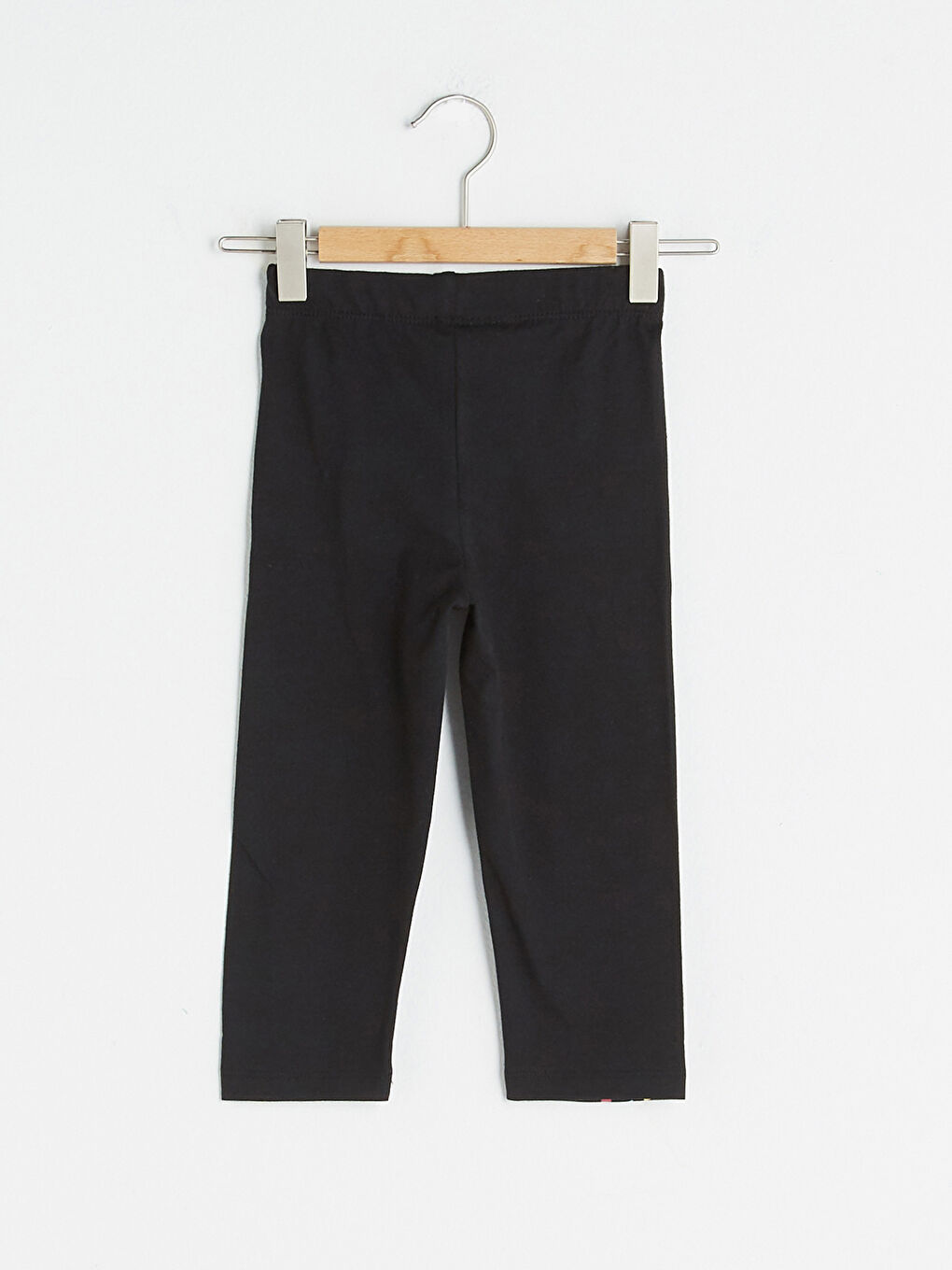 LCW Kids Girl's Long Leggings With Elastic Waist, Colored Stripe Printed Cotton On The Sides -S1EI25Z4-CVL