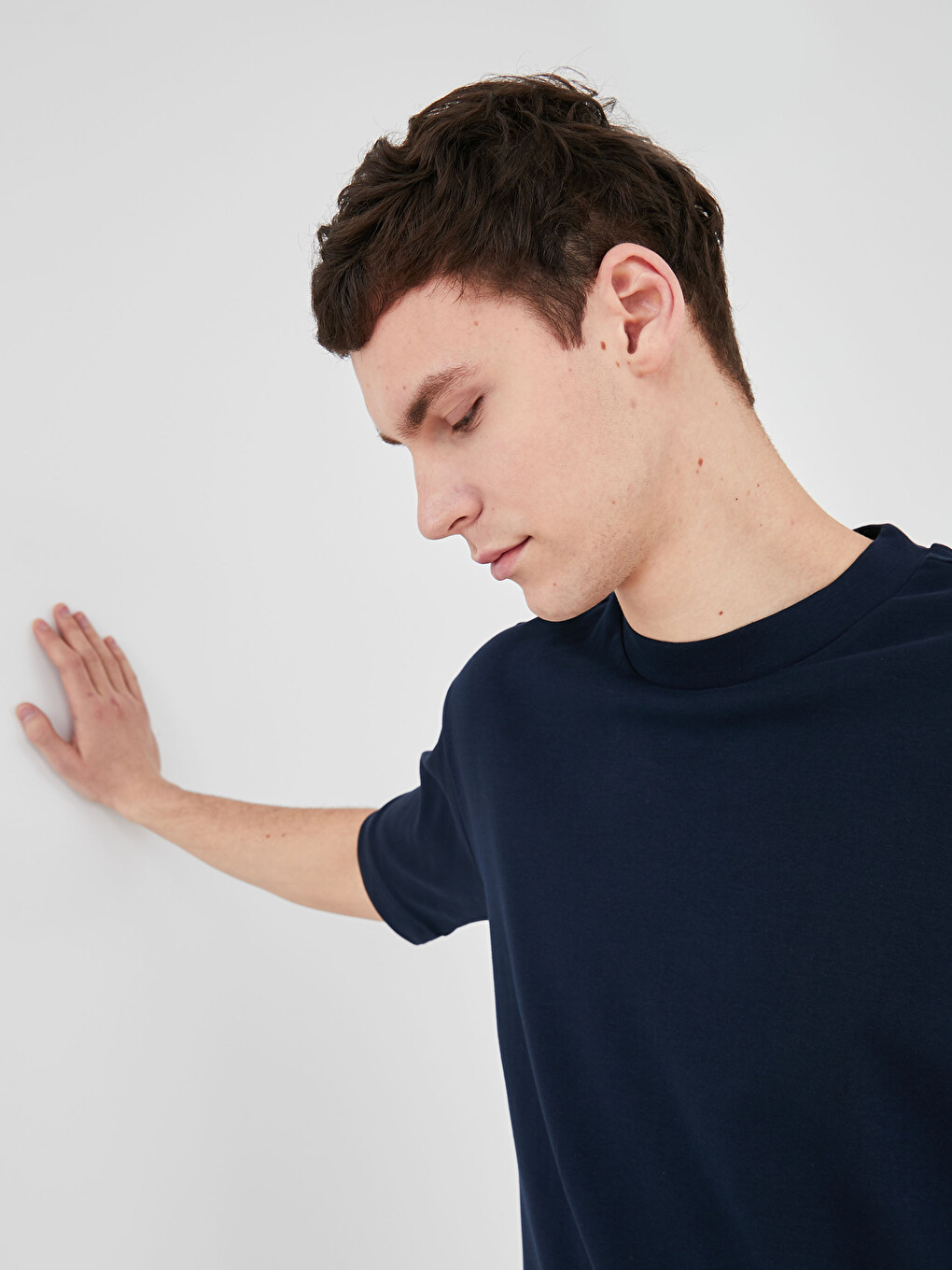Crew Neck Short Sleeve Basic Men's Sweatshirt-1