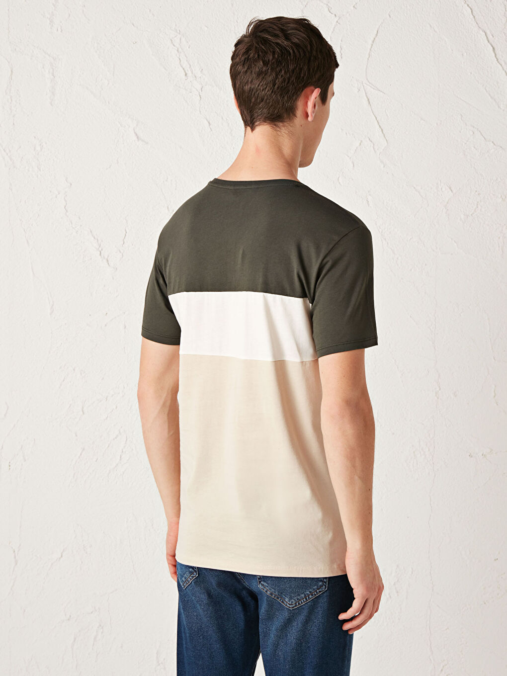 Футболка из чесаного хлопка с круглым вырезом и принтом-3