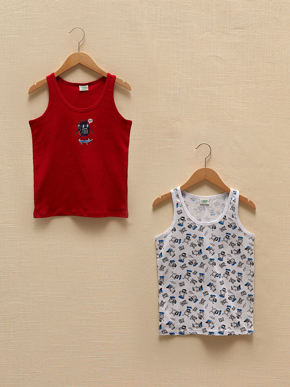 Crew Neck Printed Boy Athlete 2 Pack